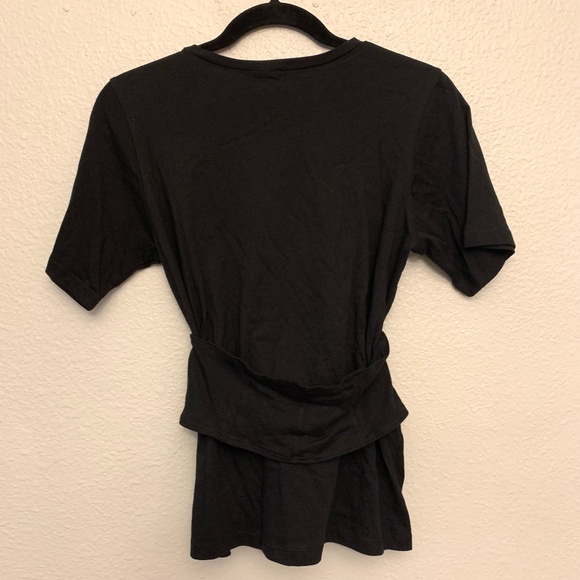 Monrow Black Zip Up Corset Tee Size XS - Picture 4 of 4